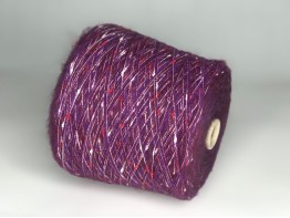 Супер кид-мохер 60%, АФ (прочие волокна) 40% пурпурный с люрексом