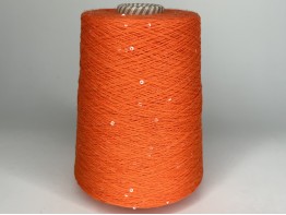 Хлопок 100% с микро-пайетками 3 мм Hermes (оранжевый)