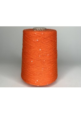 Хлопок 100% с микро-пайетками 3 мм Hermes (оранжевый)